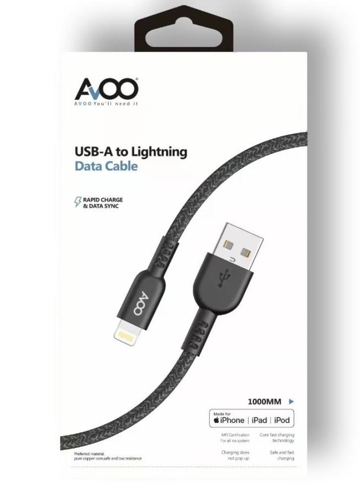 كيبل أفو (AVOO) من USB-A إلى Lightning | شحن مستقر وأداء معتمد
