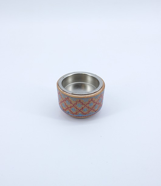 Small ceramic incense holder with drawings