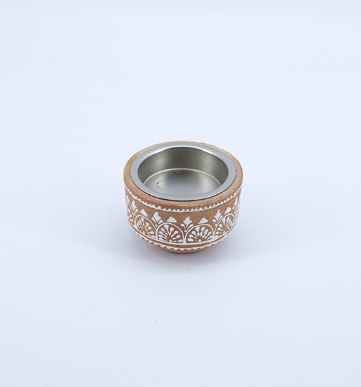 Small ceramic incense holder with drawings