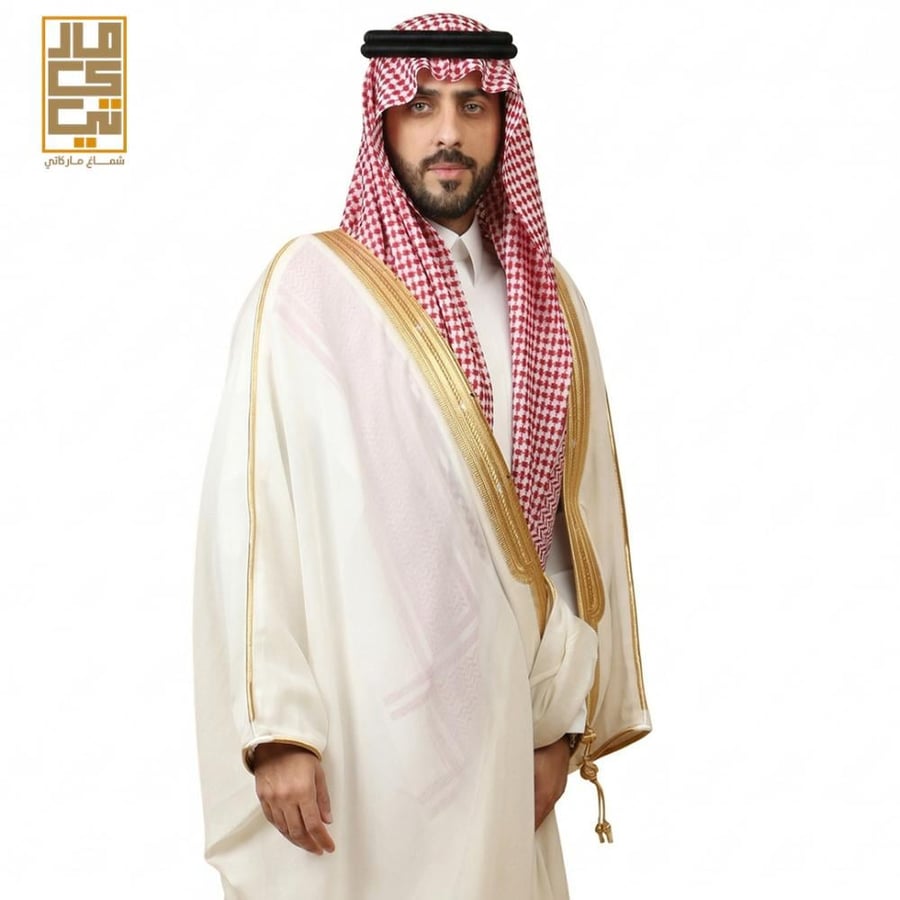 بشت ابيض سكري ملكي-متجر شماغ ماركاتي