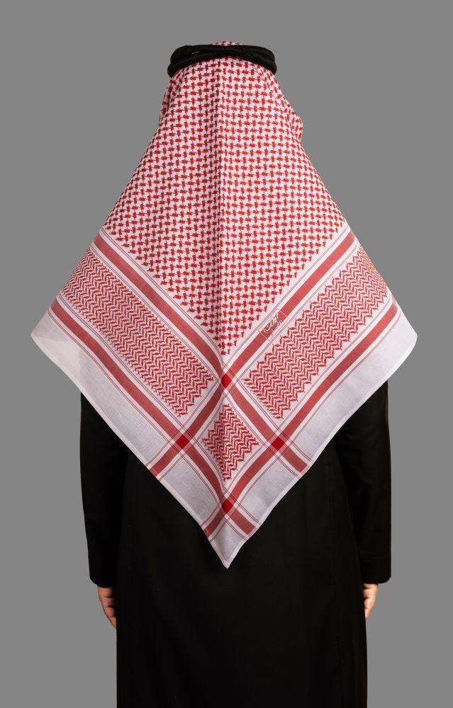 شماغ البسام البصمة 29 ختم أحمر وأبيض