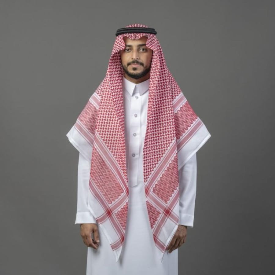 شماغ البسام بيسك لون أحمر غامق-شماغ ماركاتي