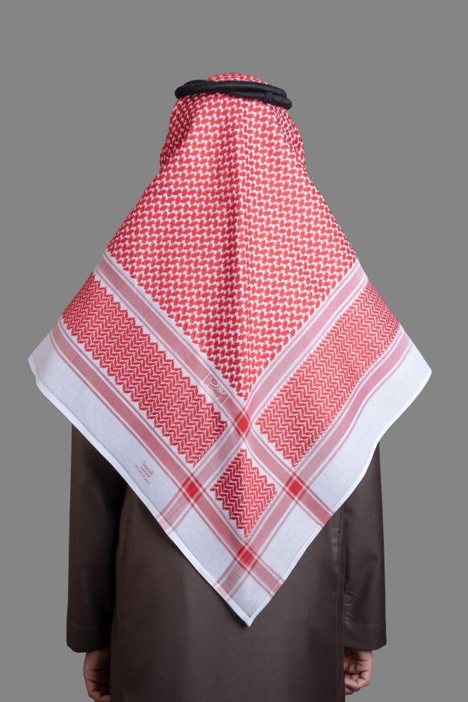 البسام البصمة احمر مميز-شماغ ماركاتي