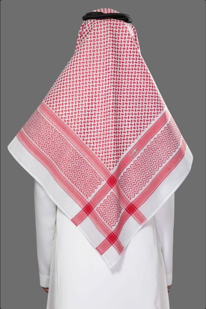 البسام البصمة 27 ختم احمر و ابيض-شماغي ماركاتي