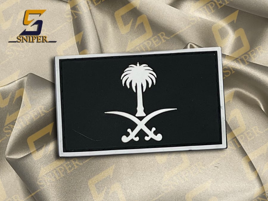 شعار المملكة سيفين نخلة  لون (  أسود ) ربر