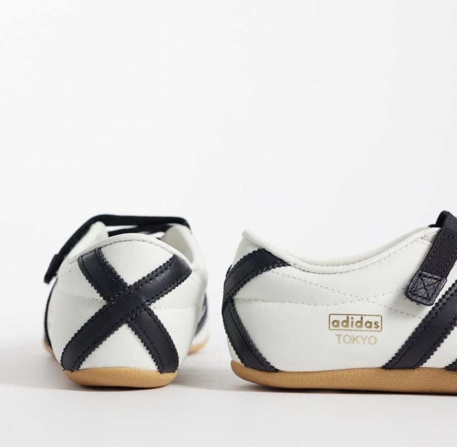 adidas Originals Tokyo mary jane flats in off white and black