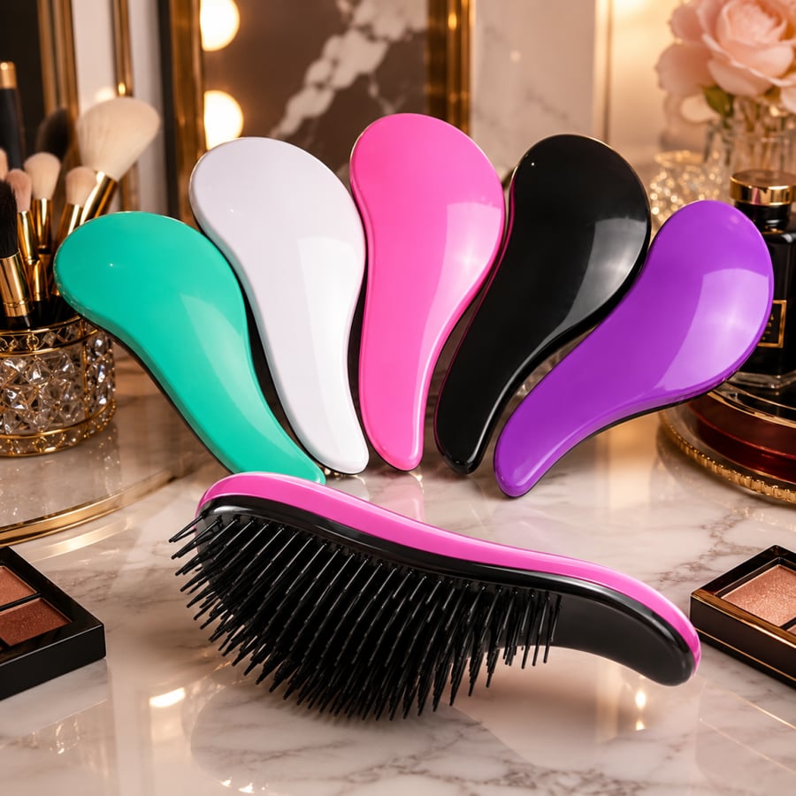 One Hair Brush Detangling Hair Brush SHOWAY Curly Hair Detangling Brush, Detangling Curly Hair Grade 3A-4C for Thick Curly Wet/Dry/Long Hair, Improve Hair Texture, Easy to Clean