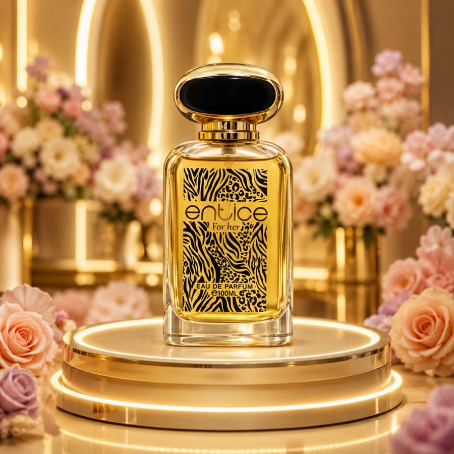 انطلقي في رحلة من الأنوثة والجاذبية مع عطر Entice For Her، العطر 100 ملي  الذي يجمع بين الفخامة والرقة في زجاجة أنيقة بتصميم فاخر. يمنحك إحساسًا بالدفء والجاذبية مع نفحات عطرية ساحرة تدوم لساعات طويلة.