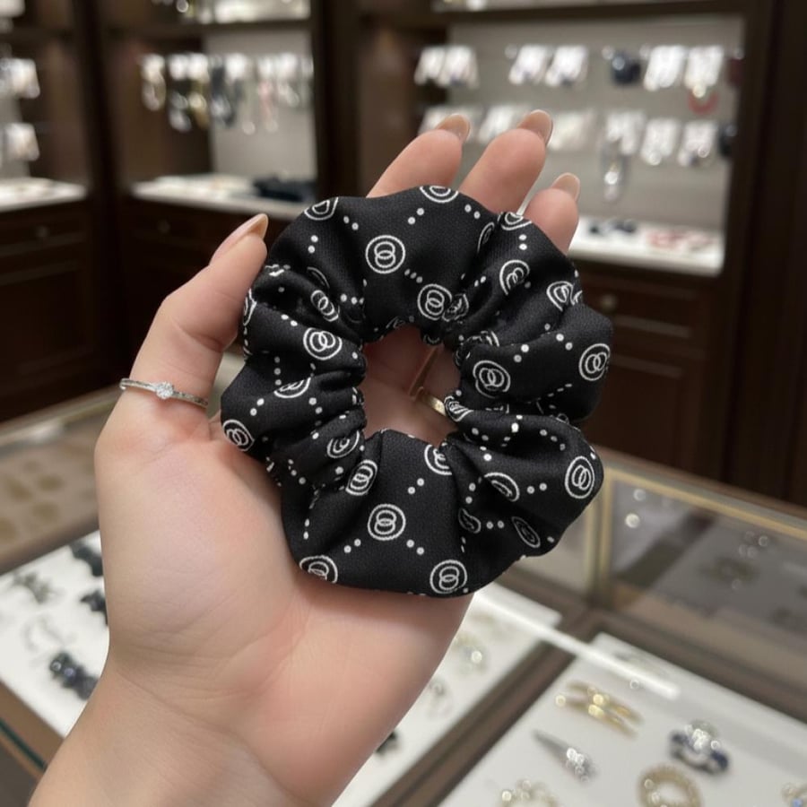 This hair tie scarf is made of high-quality chiffon and silk with an elastic band inside. It is stretchy, soft, and comfortable to wear.