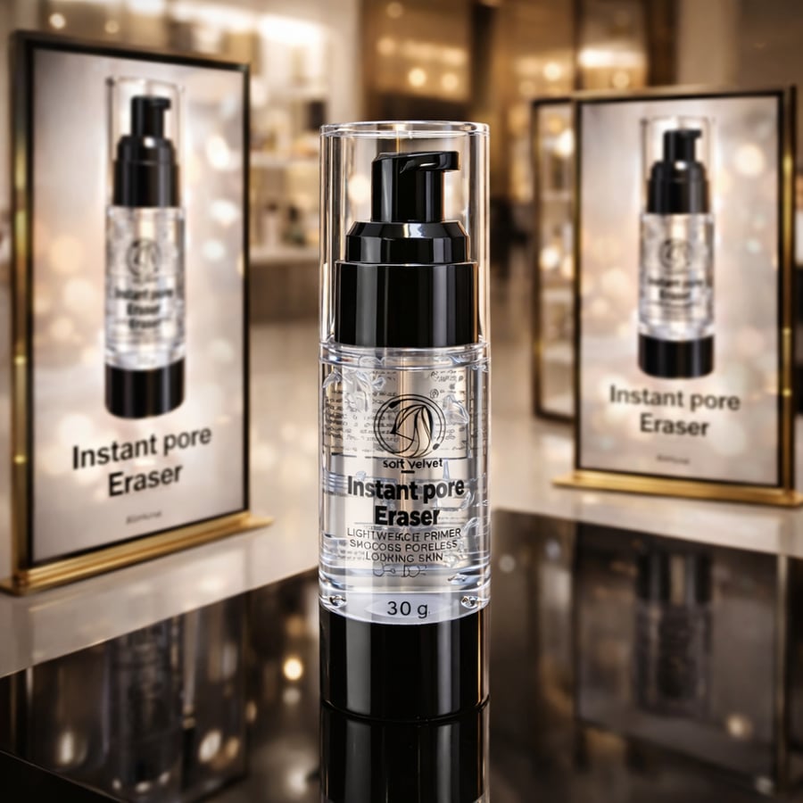 برايمر Instant Pore Eraser – لمسة ناعمة لبشرة مثالية  احصلي على بشرة مخملية ناعمة مع برايمر Instant Pore Eraser المصمم لتجهيز البشرة قبل المكياج ومنحك مظهرًا خاليًا من المسام. تركيبته الخفيفة تنساب بسلاسة على البشرة لتملأ المسام والخطوط الدقيقة، وتساعد عل