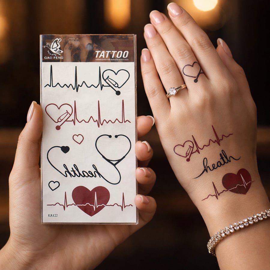 Aimoom Body Tattoo Realistic Temporary Tattoos for Women Elegant Style, Long Lasting Semi Permanent Tattoos, Waterproof Tattoo Stickers Fake Tattoos for Adults and Girls
