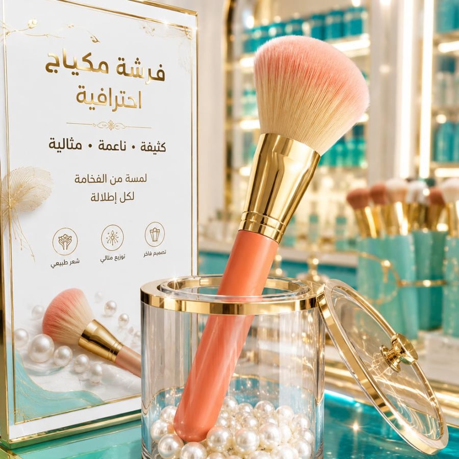 فرشة مكياج ناعمة فرشاة بودرة الخدود أفضل أداء مع البودرة وكريم الخدود، فرشاة التحمير المتدرجة هذه ستسمح لكي بالتحكم في وضع المكياج من أجل خلق تحديد ناعم ومظهر نهائي لخدودك.