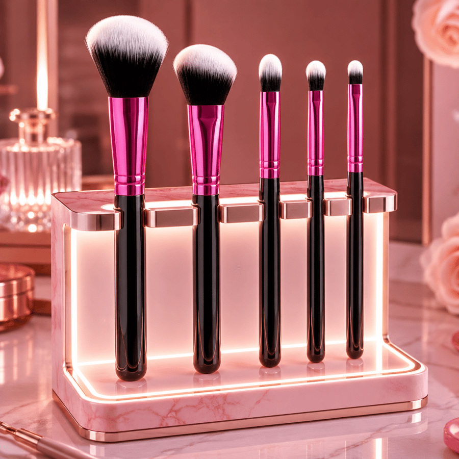 Makeup Brush Set Professional makeup brushes made of premium synthetic materials for contouring, concealer, foundation, and blending face powder and eyeshadow. Ideal for applying, blending, and applying products. Easy and comfortable to use for daily make