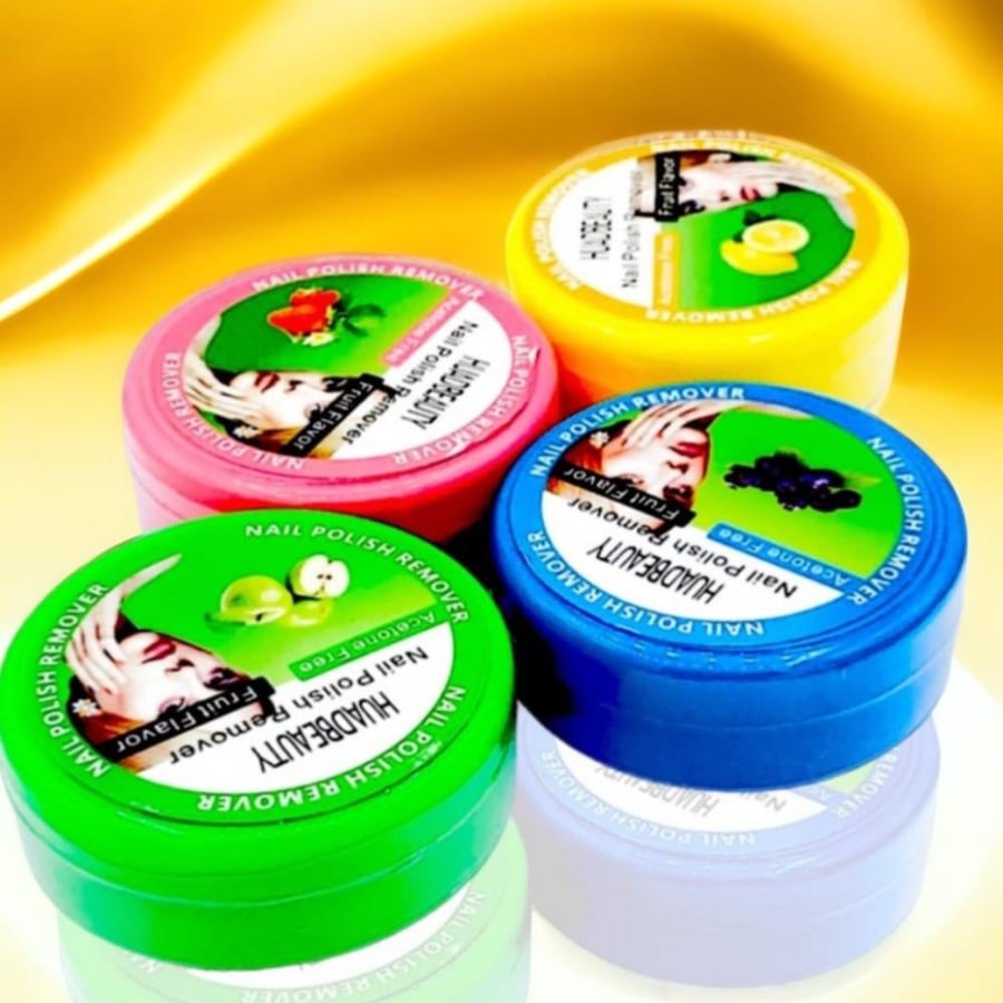 Nail polish remover wipes, 4 packs, wipes quickly and effectively remove any water-based or oil-based nail polish, with a gentle flavor