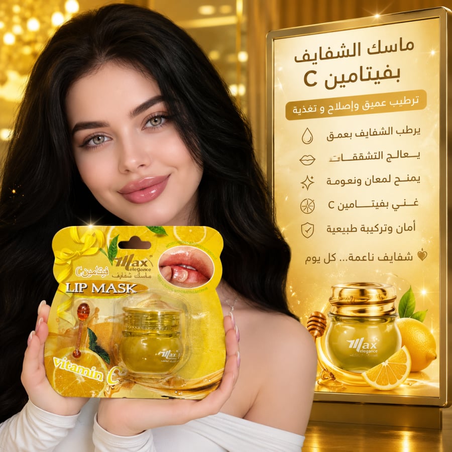 ماسك الشفاه بفيتامين C – ترطيب وتغذية مكثفة  امنحي شفتيك عناية فائقة مع ماسك الشفاه بفيتامين C، المصمم للمساعدة على ترطيب الشفاه بعمق وتغذيتها للحصول على مظهر أكثر نعومة وإشراقاً. تركيبته الغنية تساعد على تقليل مظهر الجفاف والتشققات مع منح الشفاه إحساساً 