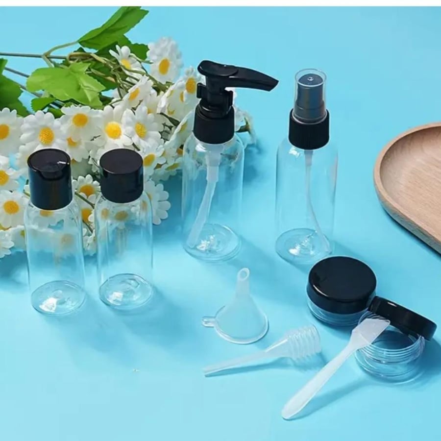 5 علب متعددة الاستعمال زجاجات مستحضرات التجميل البلاستيكية للسفر