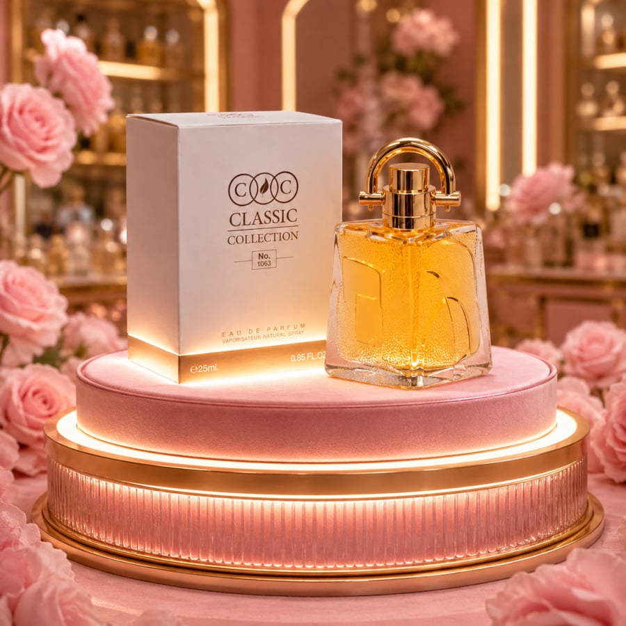 عطر أنيق 25 ملي يجمع بين الفخامة والنعومة في زجاجة بتصميم راقٍ ولمسات ذهبية جذابة، يمنحك حضورًا مميزًا يدوم طوال اليوم. يتميز برائحة دافئة ومتناغمة تبدأ بنفحات منعشة، ثم تنساب إلى قلب زهري ناعم، وتستقر على قاعدة غنية ولمسة فاخرة تضفي إحساسًا بالثقة والجاذ