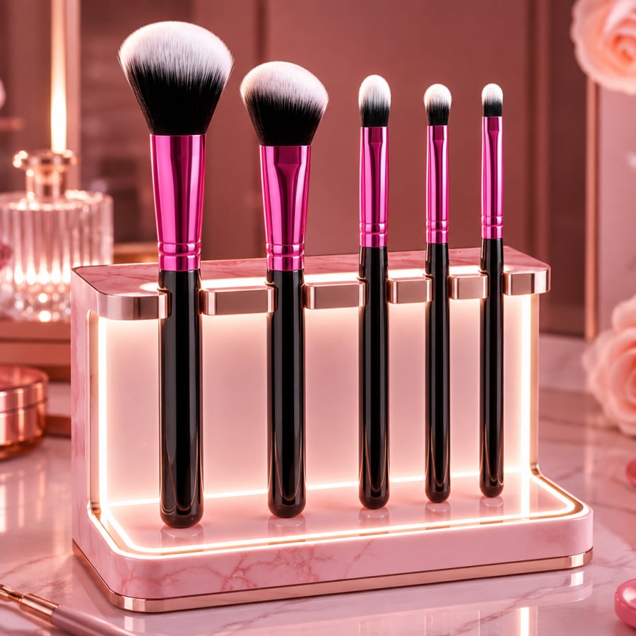 Makeup Brush Set Professional makeup brushes made of premium synthetic materials for contouring, concealer, foundation, and blending face powder and eyeshadow. Ideal for applying, blending, and applying products. Easy and comfortable to use for daily make