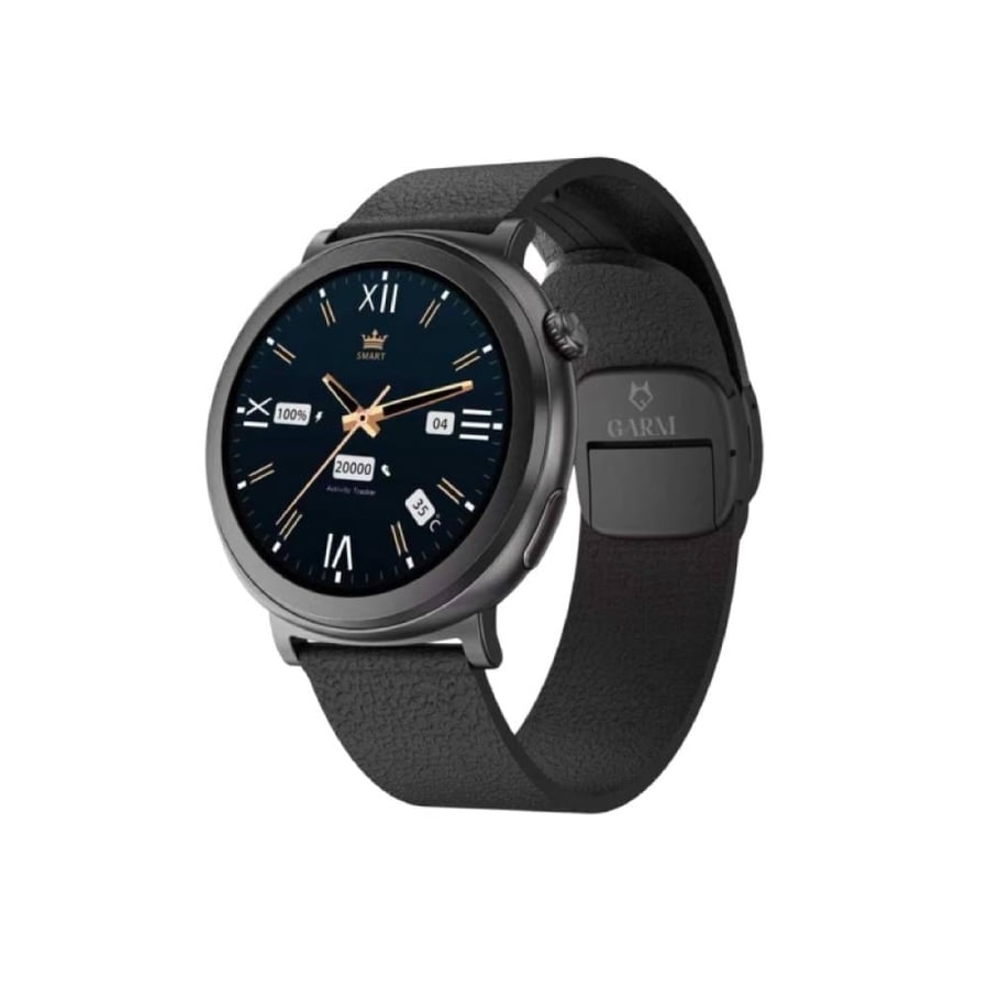 الساعة الذكية الرياضية Black Garm Health بشاشة AMOLED مقاس 1.43 إنش مع مقاومة الماء IP67 ودعم تطبيق DaFit