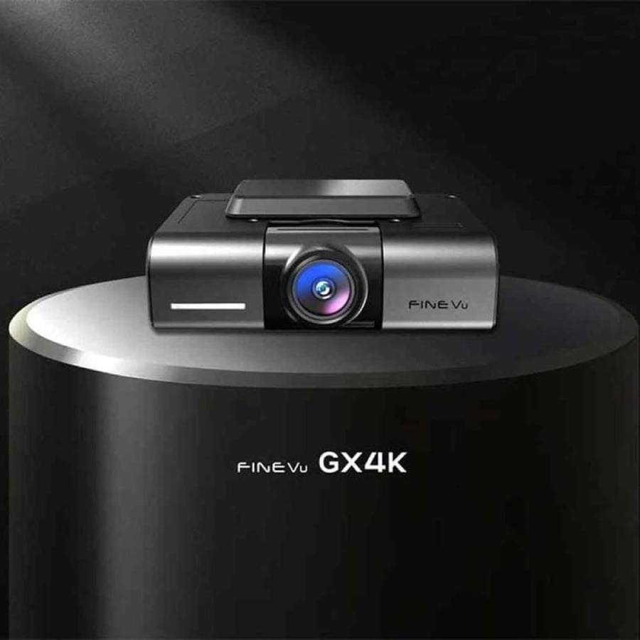 داش كام FineVu  GX 4K مع بطاقة ذاكره 128 جيجا كاميرا سيارة أمامية وخلفية GX4K بدقة 4K – رؤية ليلية، مقاومة للحرارة، وذكاء اصطناعي متطور