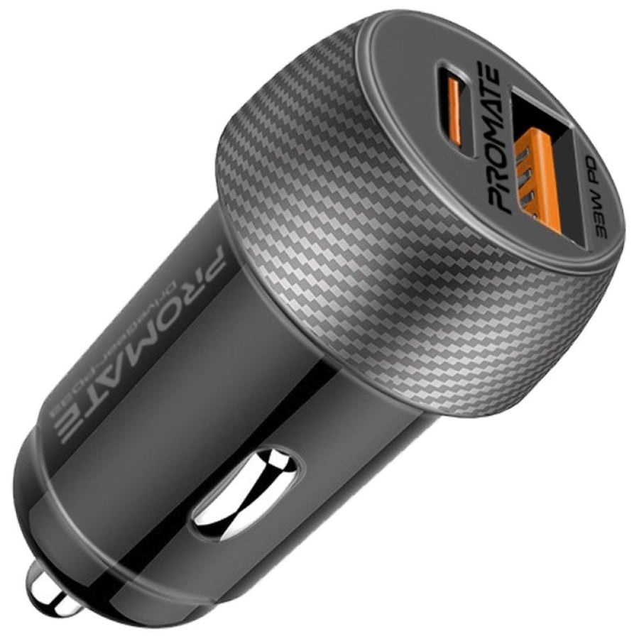 قوة كبيرة في تصميم صغير مع شاحن السيارة USB-C™ بقوة 33 واط. يتميز بمنفذ USB 3.0 للشحن السريع بقوة 18 واط وتقنية الشحن الذكية، مما يجعله مثاليًا للأجهزة اللوحية ونظام تحديد المواقع العالمي (GPS) في سيارتك  DriveGear-PD33