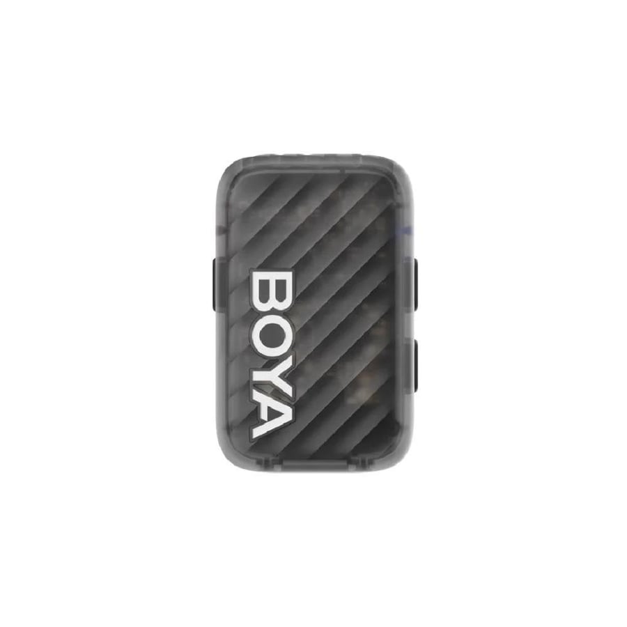 بويا - طقم مايكروفون لاسلكي بمرسلين 2 ومدى 300 متر Boya Mic 2- أسود