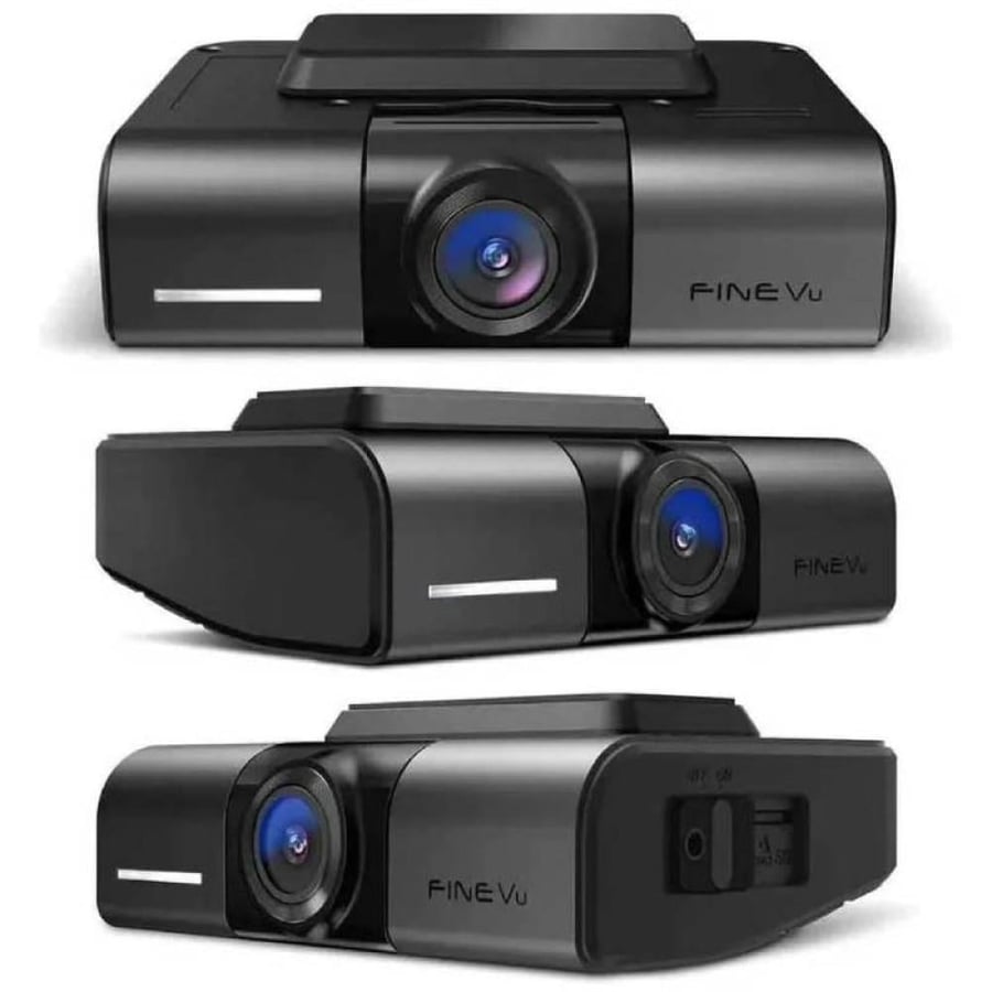 داش كام FineVu  GX 4K مع بطاقة ذاكره 128 جيجا كاميرا سيارة أمامية وخلفية GX4K بدقة 4K – رؤية ليلية، مقاومة للحرارة، وذكاء اصطناعي متطور