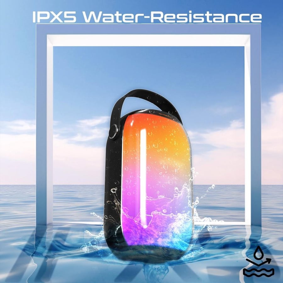 أحدث مكبر صوت بلوتوث فائق الوضوح بقدرة 20 واط و ضوء LED قوس قزح  متوافق مع TWS ويدعم تشغيل بطاقة AUX وUSB وTF. وقت تشغيل لمدة 10 ساعات  ويدعم الموسيقى والمكالمات مع مقبض سيليكون. Promate Spectro-20