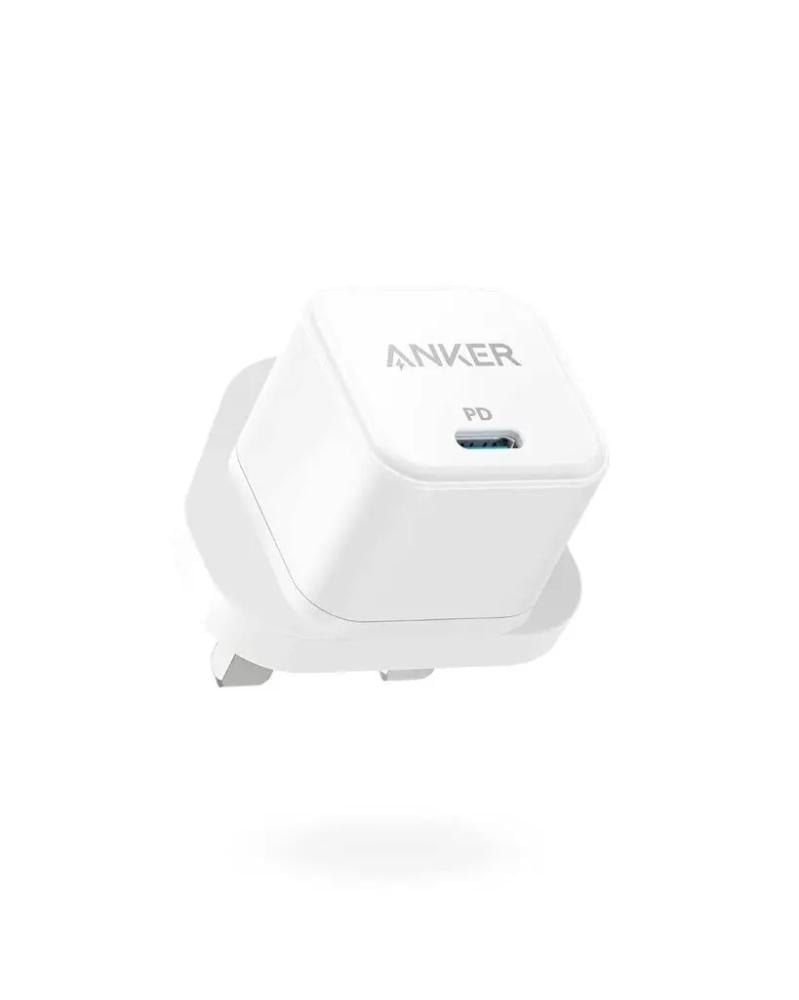 شاحن جداري انكر بتقنية Power Delivery 20 واط - ابيض