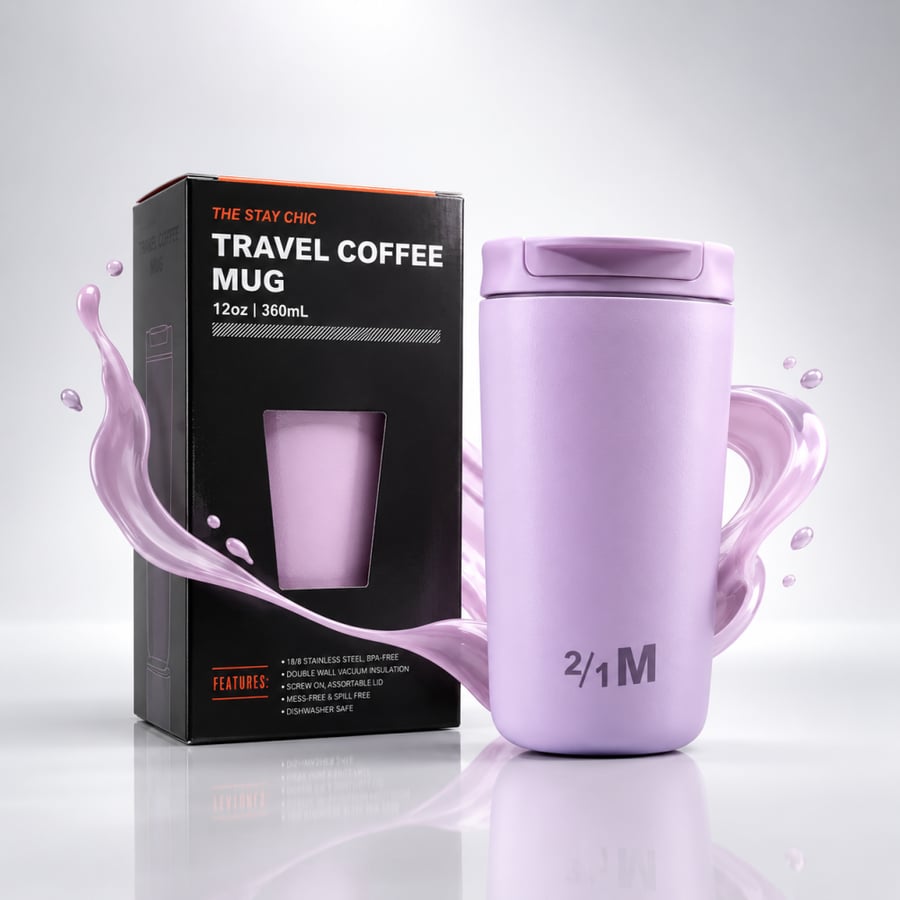 كوب القهوة الحراري للتنقل 2/1M - سعة 360 مل (12oz)