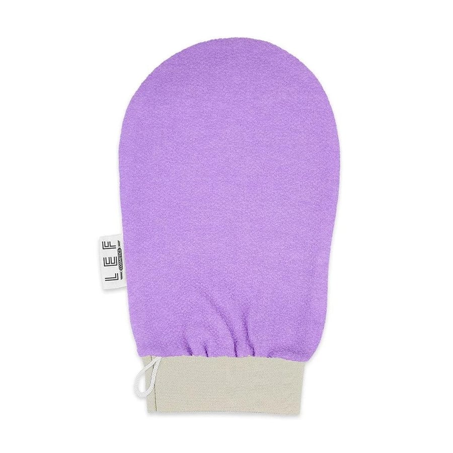 ليف القفاز الكوري لتقشير وإزالة الجلد الميت من الجسم ذو طبقه مزدوجه (PURPLE)