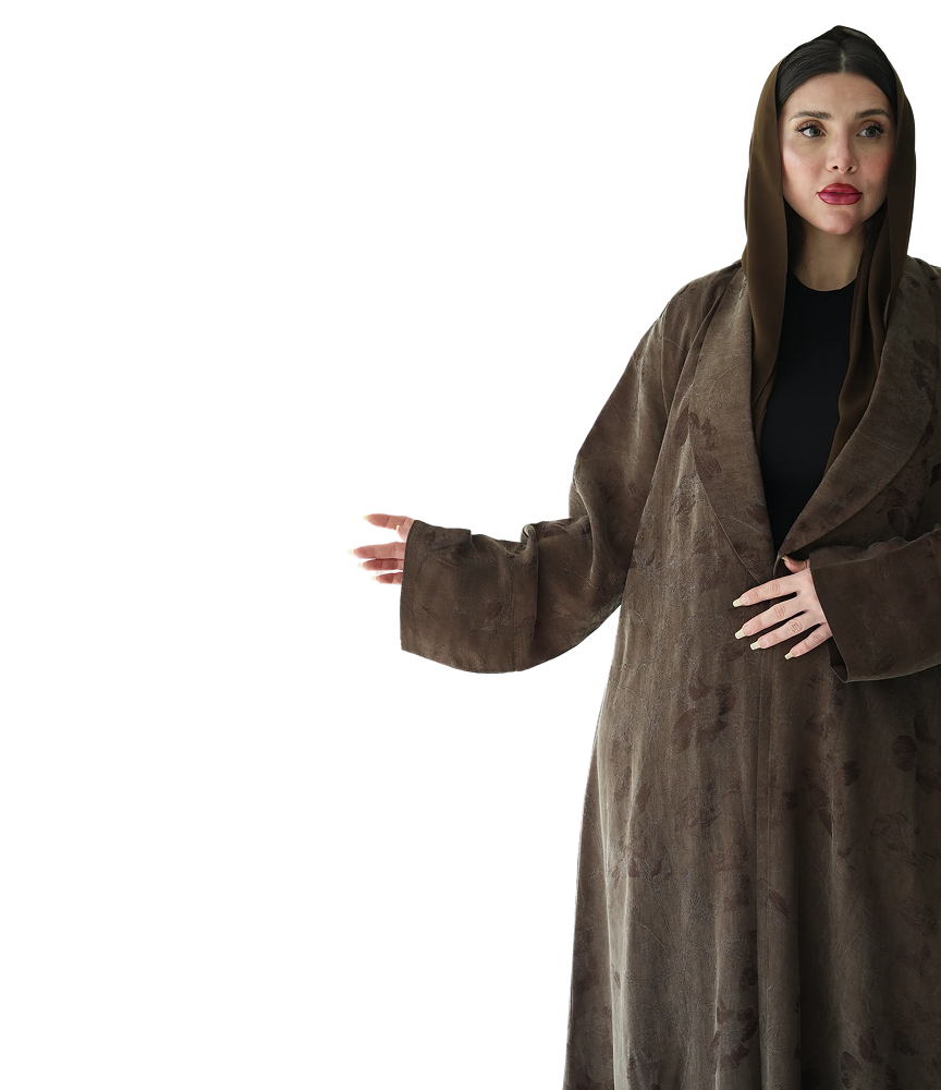Brown washed silk