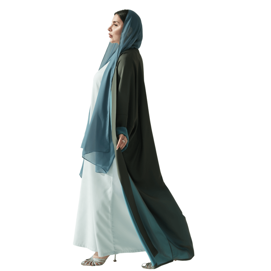 Soft Crepe with Teal Inner Laye