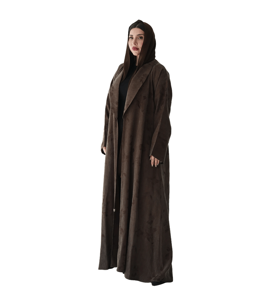 Brown washed silk
