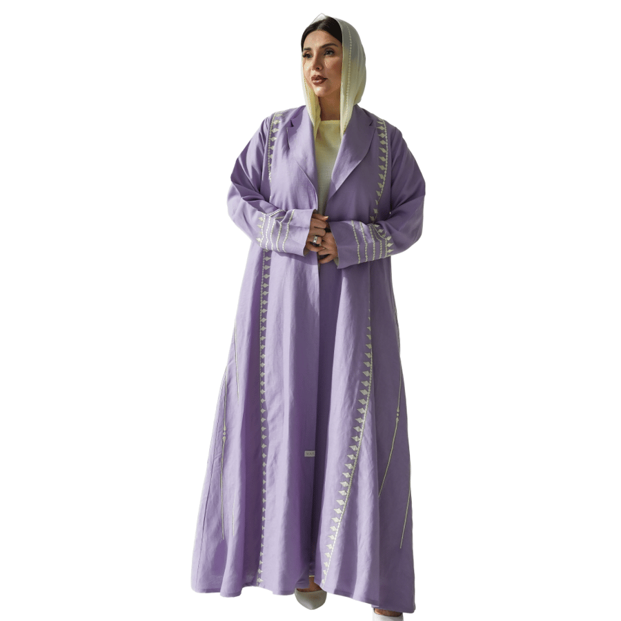 Lavender Linen with Light Yellow Inner Layer