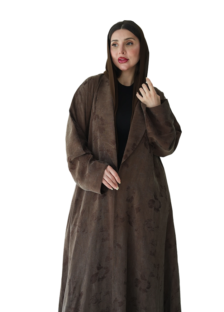 Brown washed silk