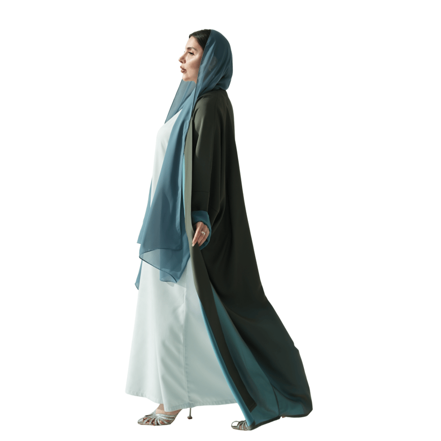 Soft Crepe with Teal Inner Laye