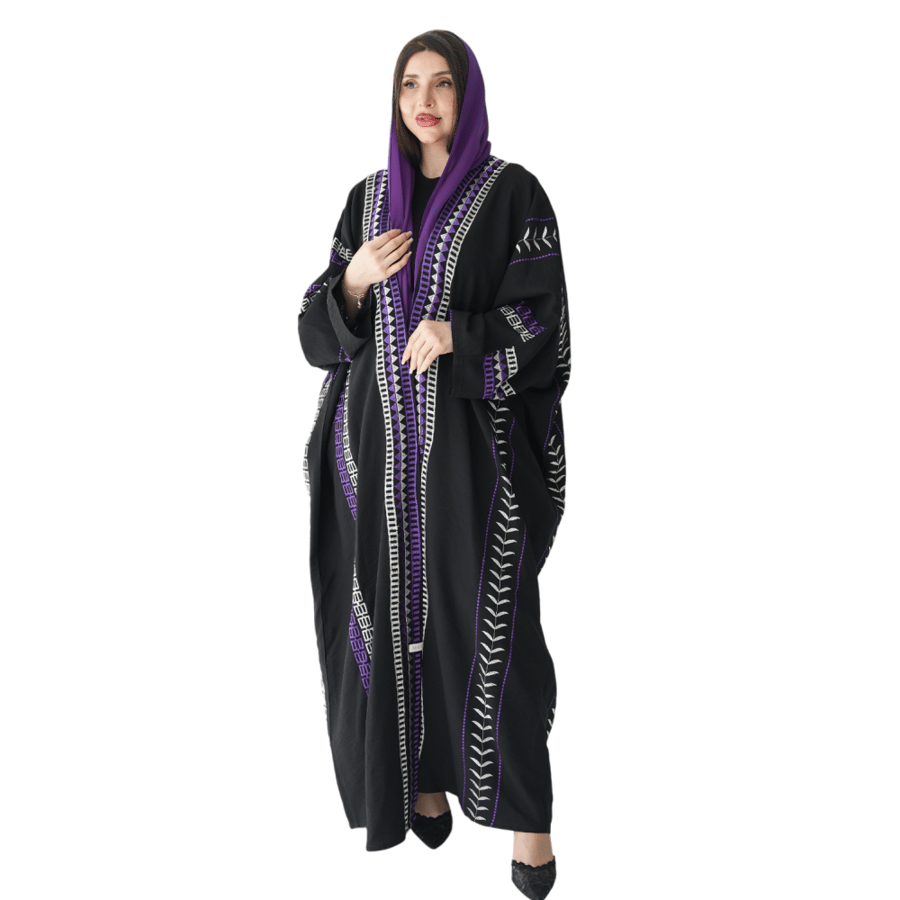Asiri-Inspired Embroidered Abaya