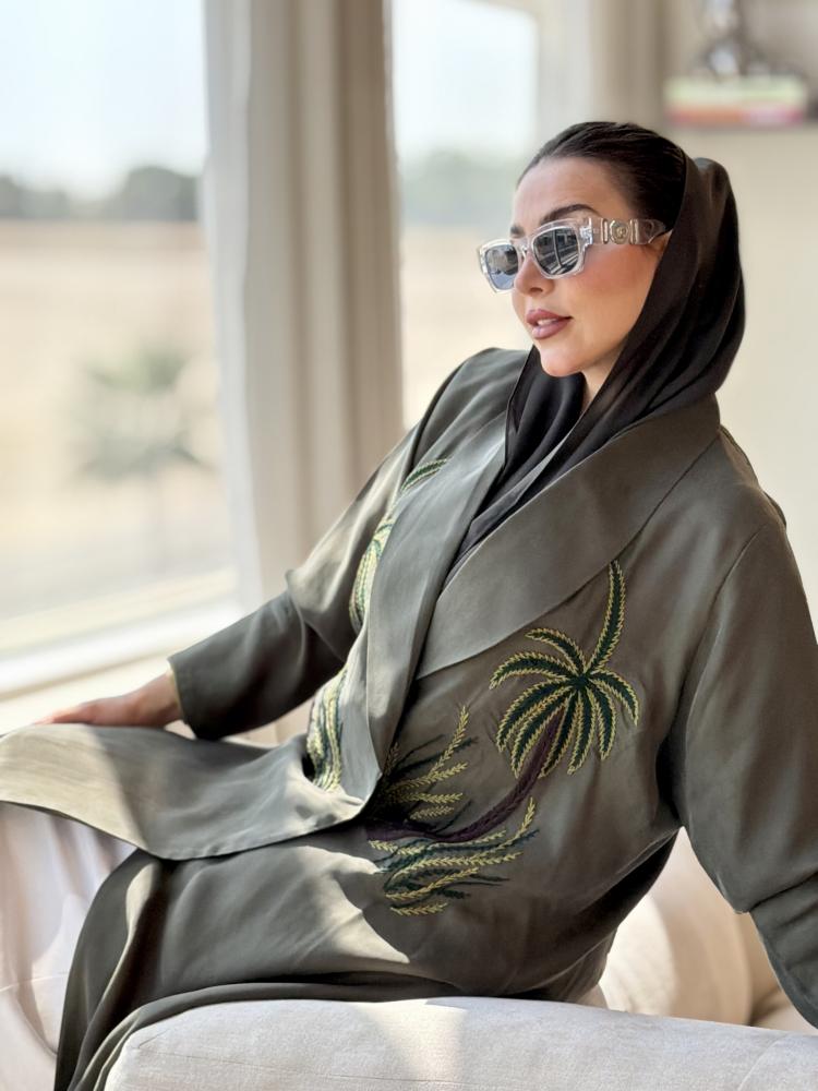 Olive Palm Washed Silk