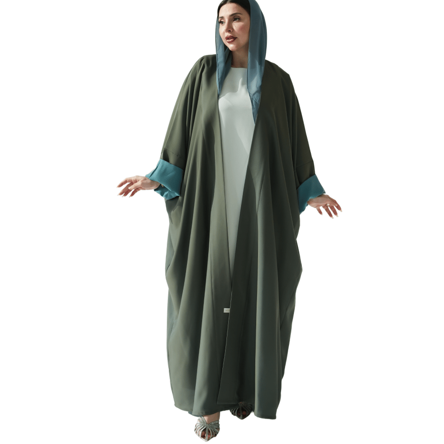 Soft Crepe with Teal Inner Laye