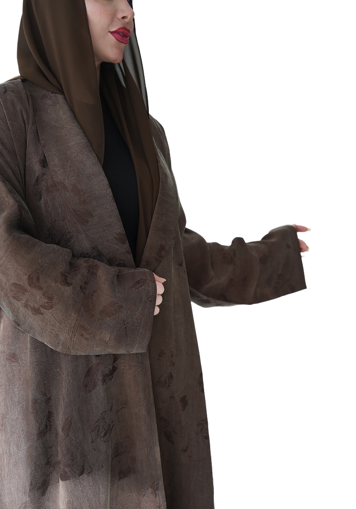 Brown washed silk