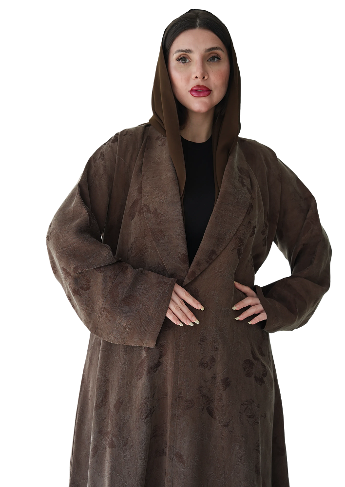 Brown washed silk