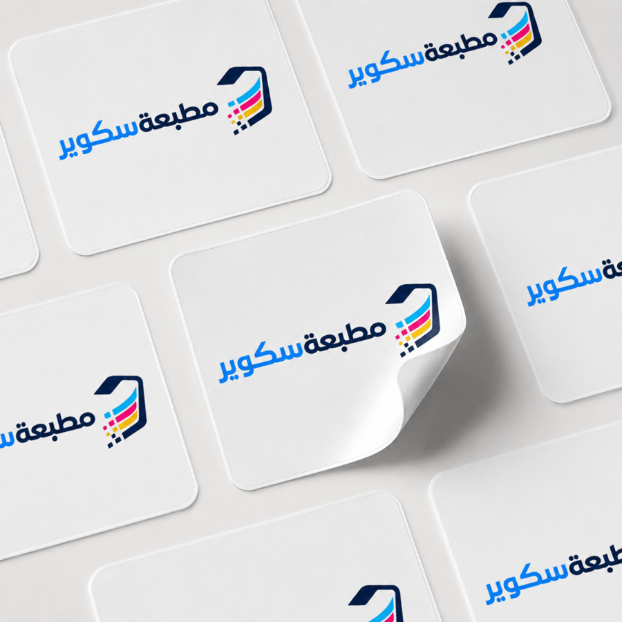ستيكر بخلفية مربع