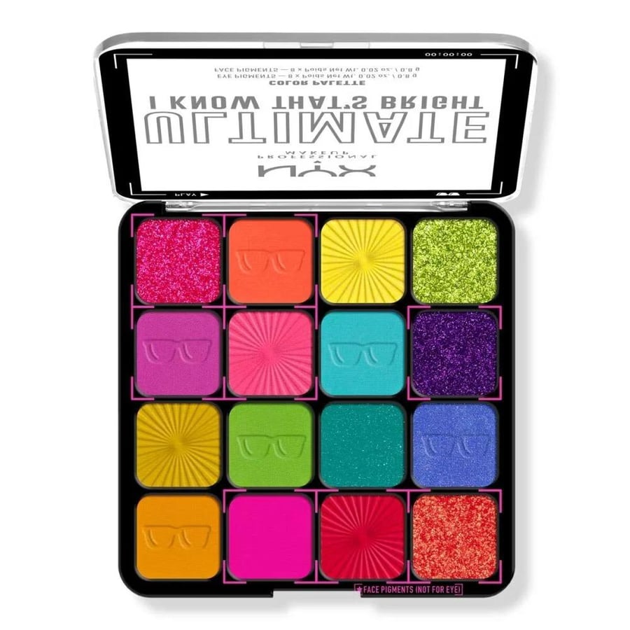 باليت التيميت الوان براقة نكس - 16 لون NYX PALETTE