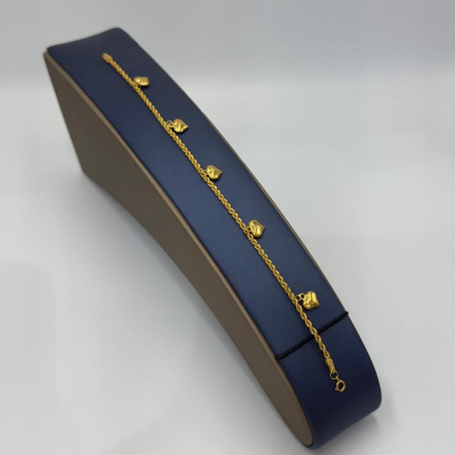 اسوارة قلوب ذهب عيار 21