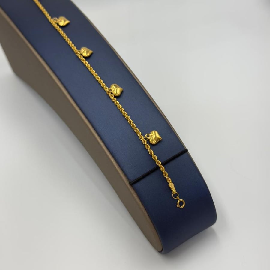 اسوارة قلوب ذهب عيار 21