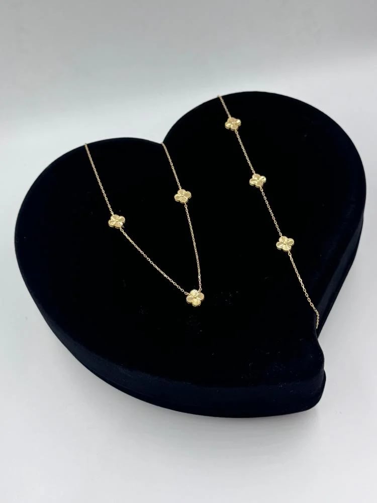 SET 18K - عقد واسوارة عيار 18