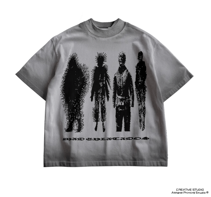 TEE PRINTED  WHITE GRAY