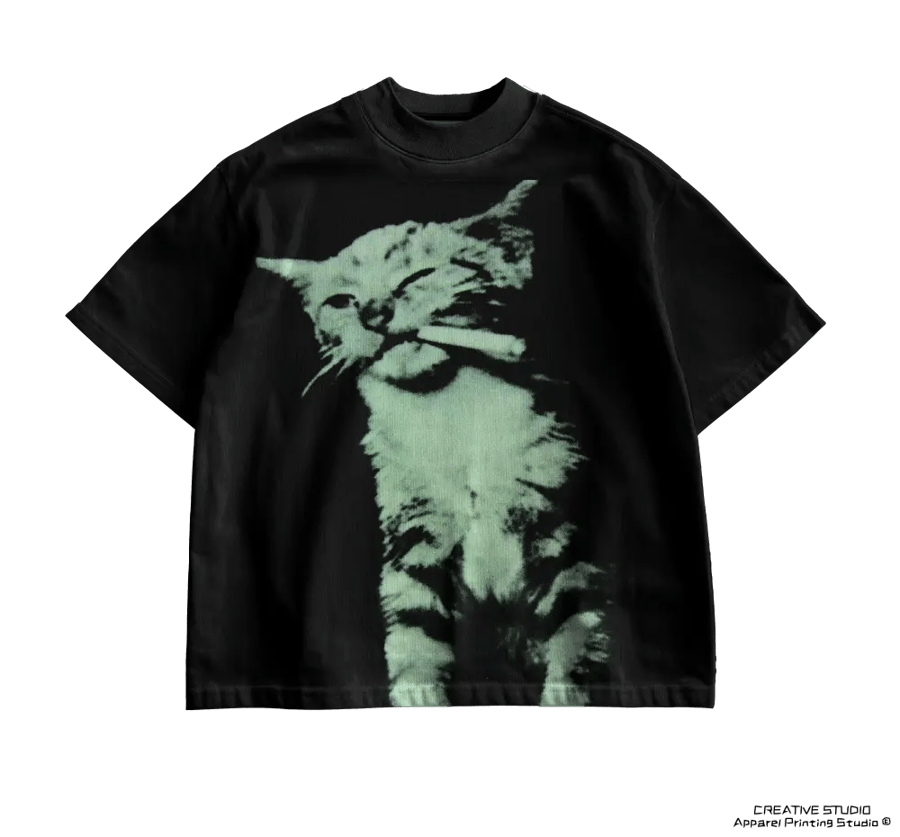 TEE PRINTED  BLACK