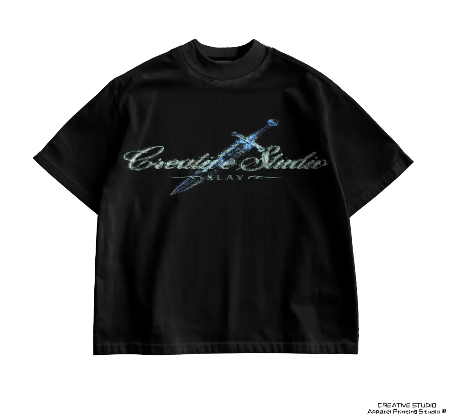 TEE PRINTED  BLACK